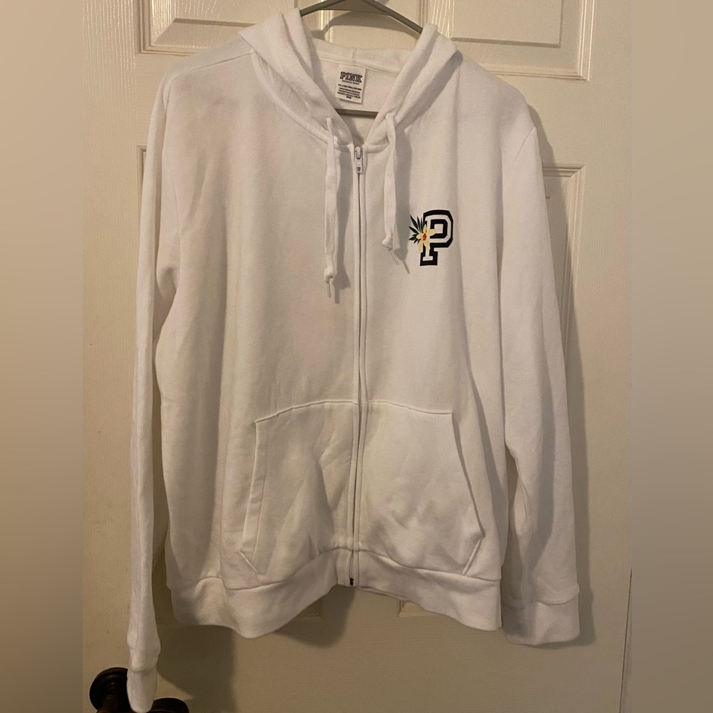 VS PINK Hoodie - White Floral XXL